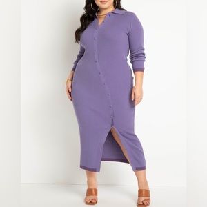 Asymmetrical Placket Cardigan Dress